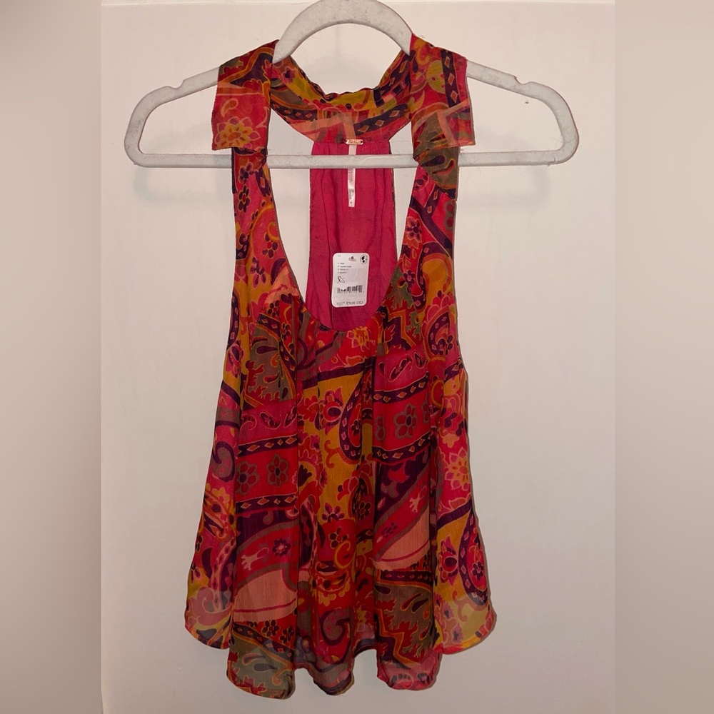 NWT Free People Strawberry Tank - Meadow Combo - Picture 2 of 3
